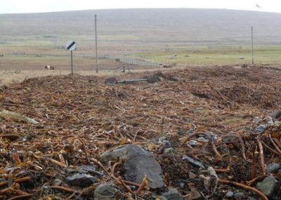 Shore road at Haroldswick in the north end of Unst.