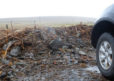 Shore road at Haroldswick in the north end of Unst.