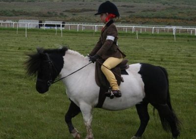 Eight year old Soffia Cynwyl riding Jeni (Earlswood Jules).