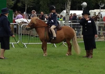 Listening to instructions from the judge at Turriff Show